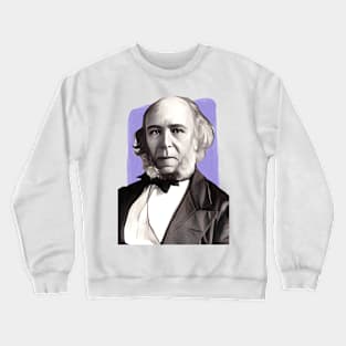 English Philosopher Herbert Spencer illustration Crewneck Sweatshirt